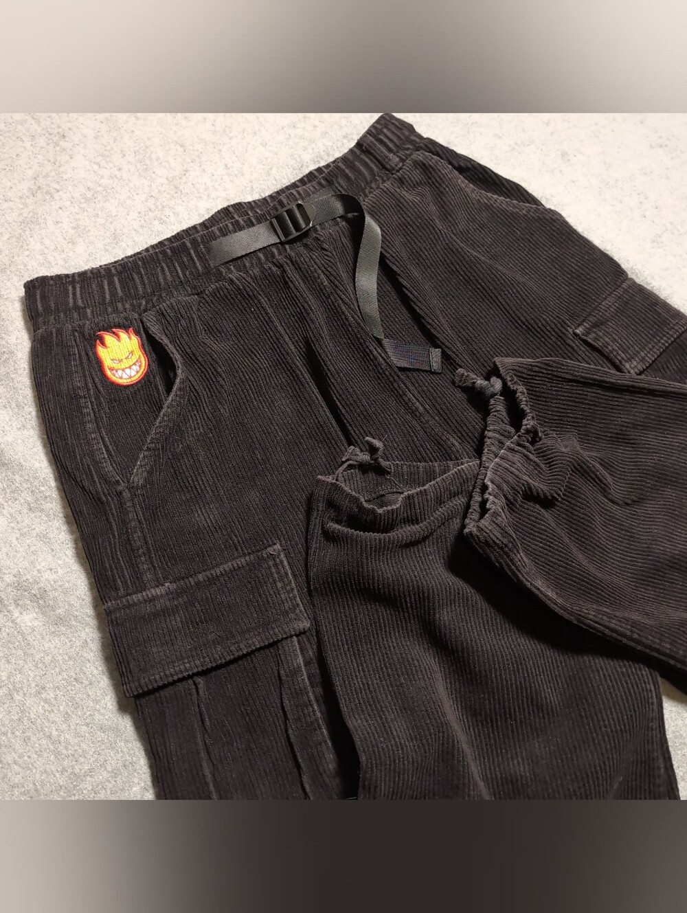 Spitfire Bighead Logo Corduroy Cargo Pants Vintage Skate Y2K Baggy Trousers M